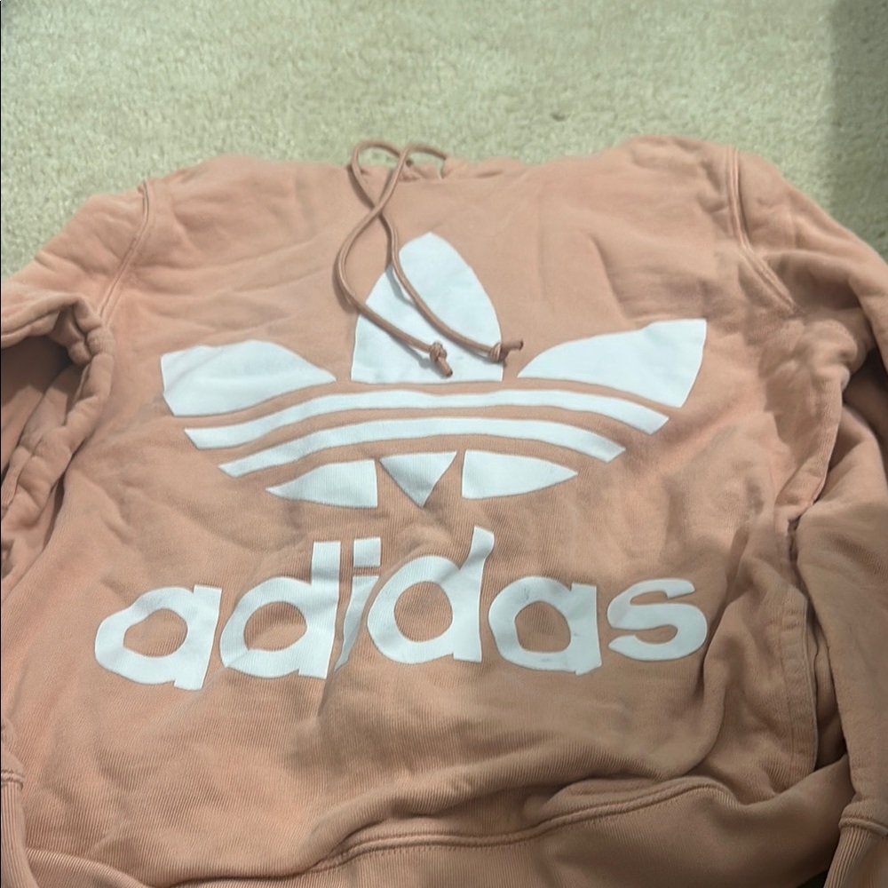 Adidas Peach Hoodie with Logo